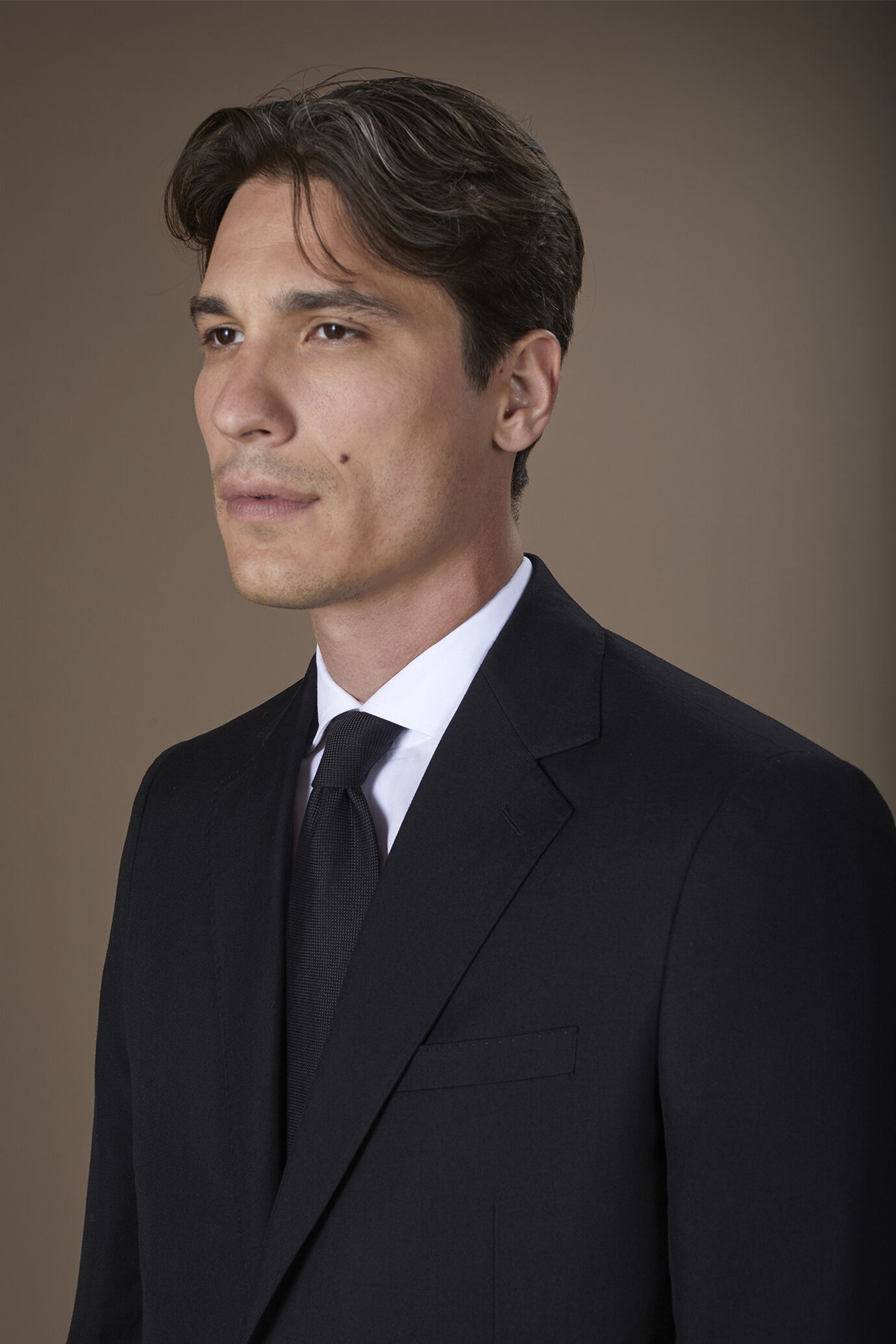 Men's single breasted suit mix size black image number 2